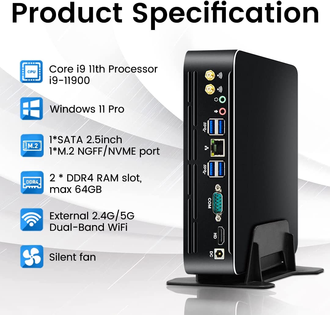 Pc Gaming Core I5 - Partaker Mini PC Intel de 11ª