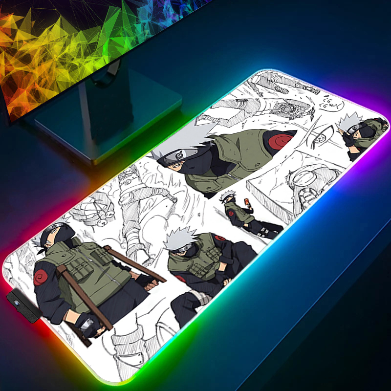 Mouse Pad RGB Naruto Kakashi H - Pc Gaming Naruto avaliação e preço