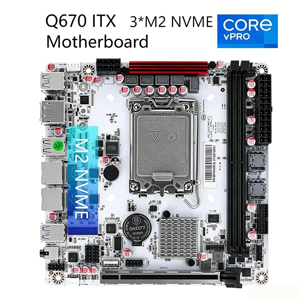 Kit de Placa Mãe Q670 ITX NAS, - Pc Gaming I7 14Th Gen avaliação e preço