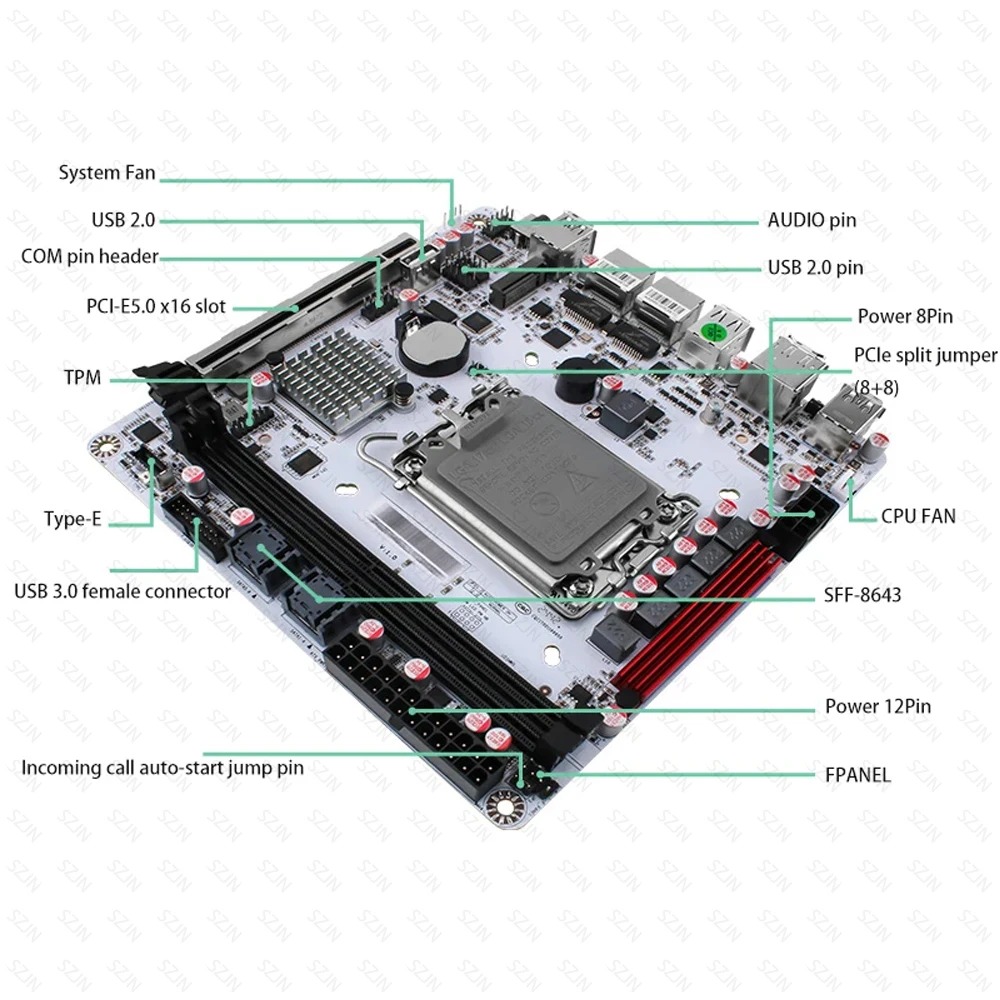Kit de Placa Mãe Q670 ITX NAS, - Pc Gaming I7 14Th Gen avaliação e preço