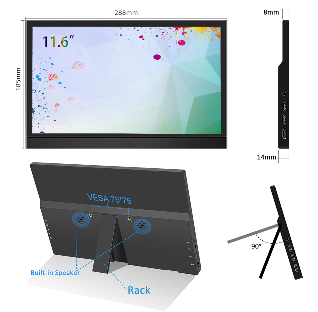 Monitor portátil de 11,6 poleg - Pc Gaming On Mobile avaliação e preço