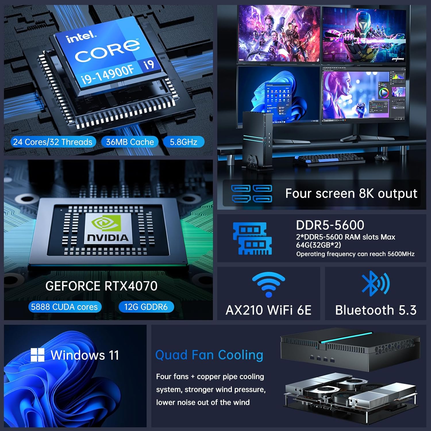 Mini PC Gamer Partaker, 14ª Ge - Pc Gaming I7 14Th Gen avaliação e preço