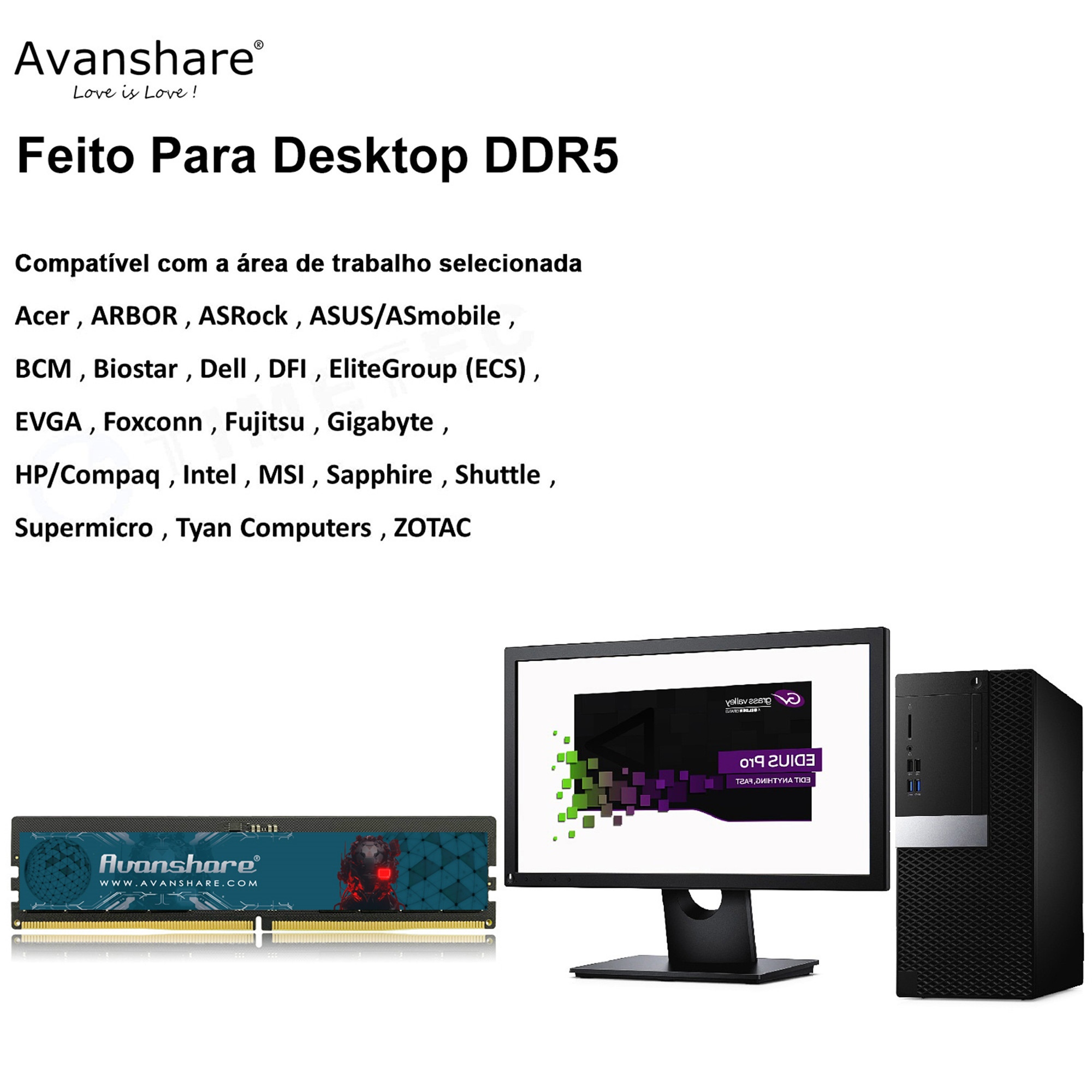 Avanshare Ram Memoria DDR5 DDR - Pc Gaming Samsung avaliação e preço