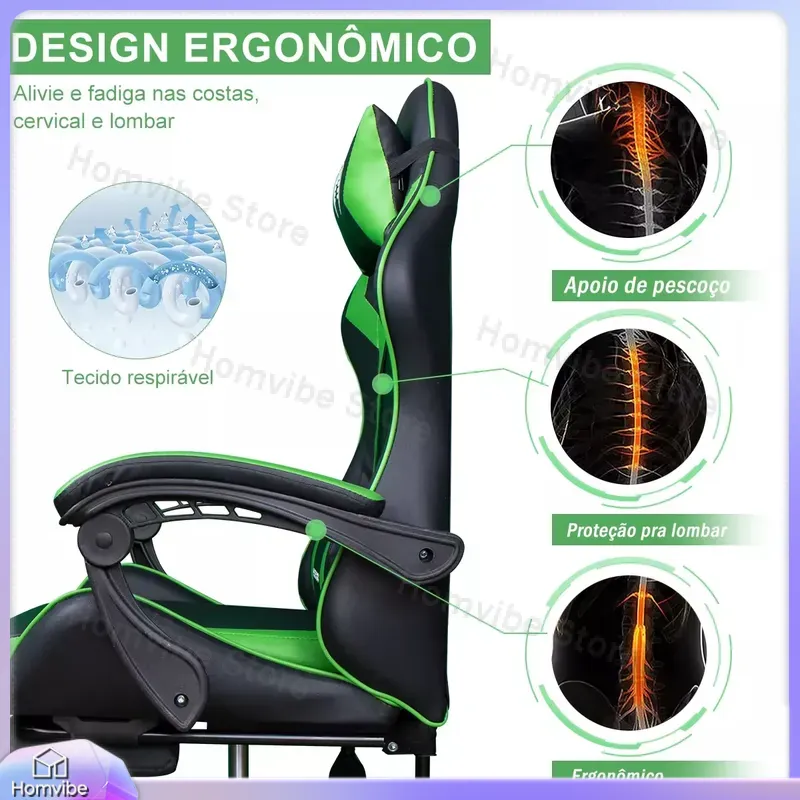 Cadeira Gamer Ergonômica de En - Pc Gaming Usa avaliação e preço